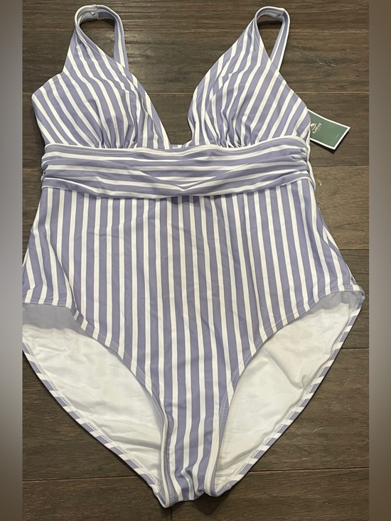 Eomenie Other - Eomenie Women's Striped One Piece Swimsuit Tummy Control Bathing Suit Xl NWT